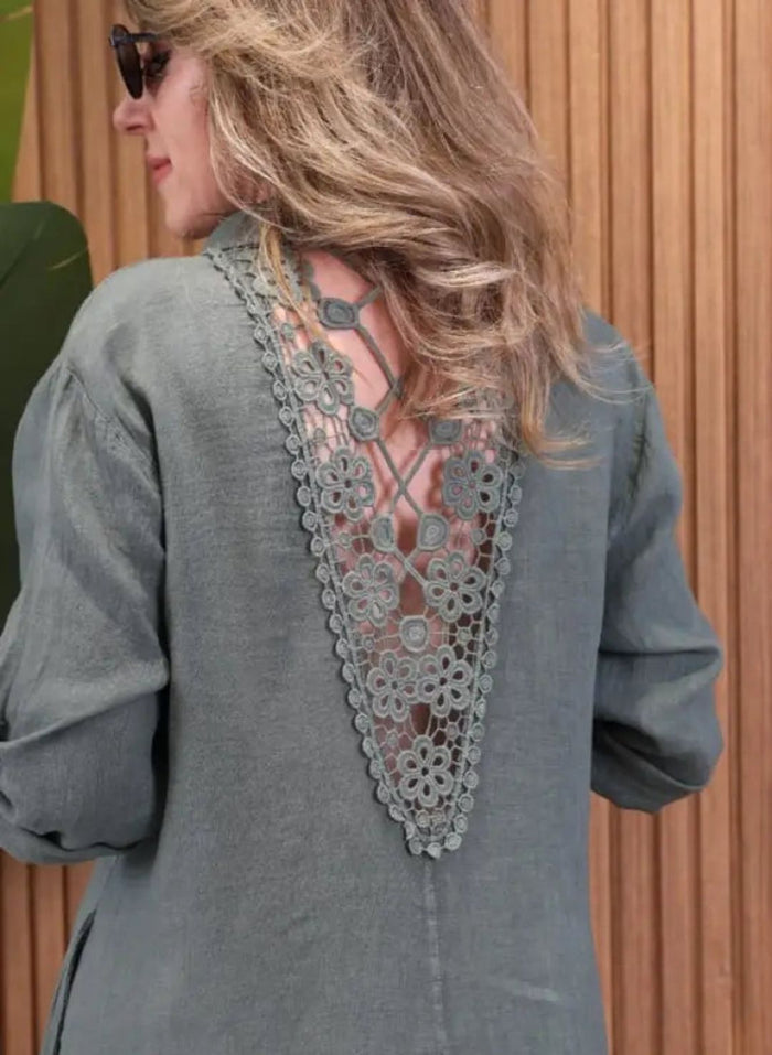 Vestido Camisa Madalena - Feito em Linho