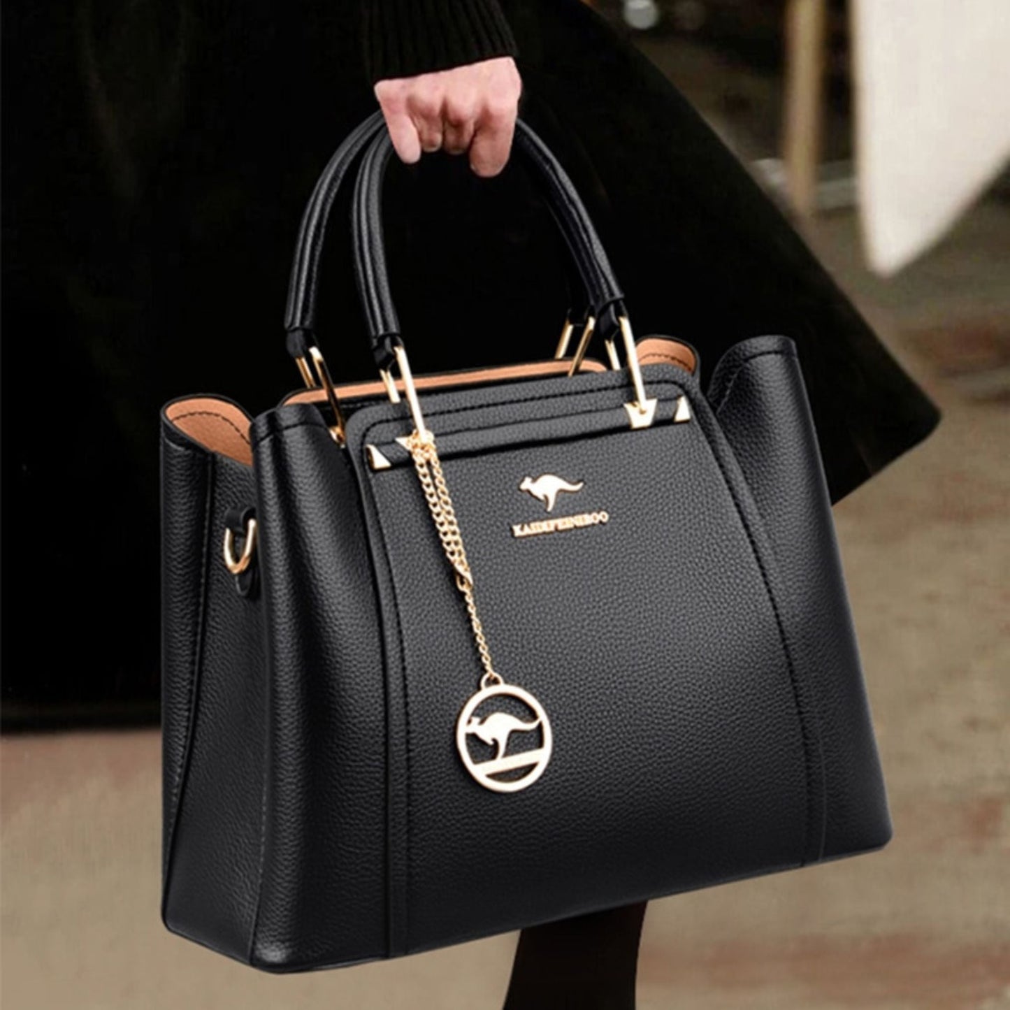 Bolsa de Couro Legítimo Transversal Luxury