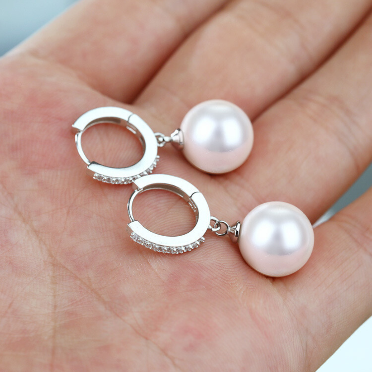 Brinco Argola Elegância Perolada