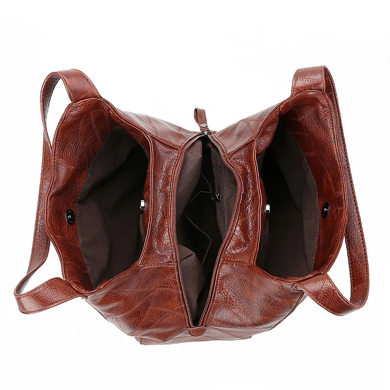 Bolsa de Couro Feminina Vintage Retrô