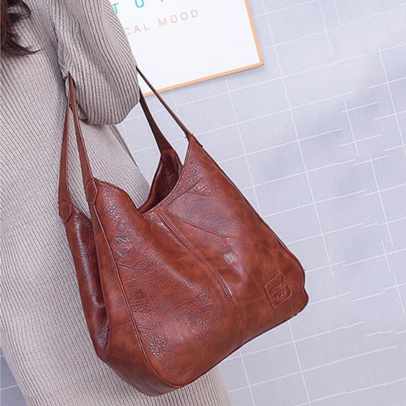 Bolsa de Couro Feminina Vintage Retrô
