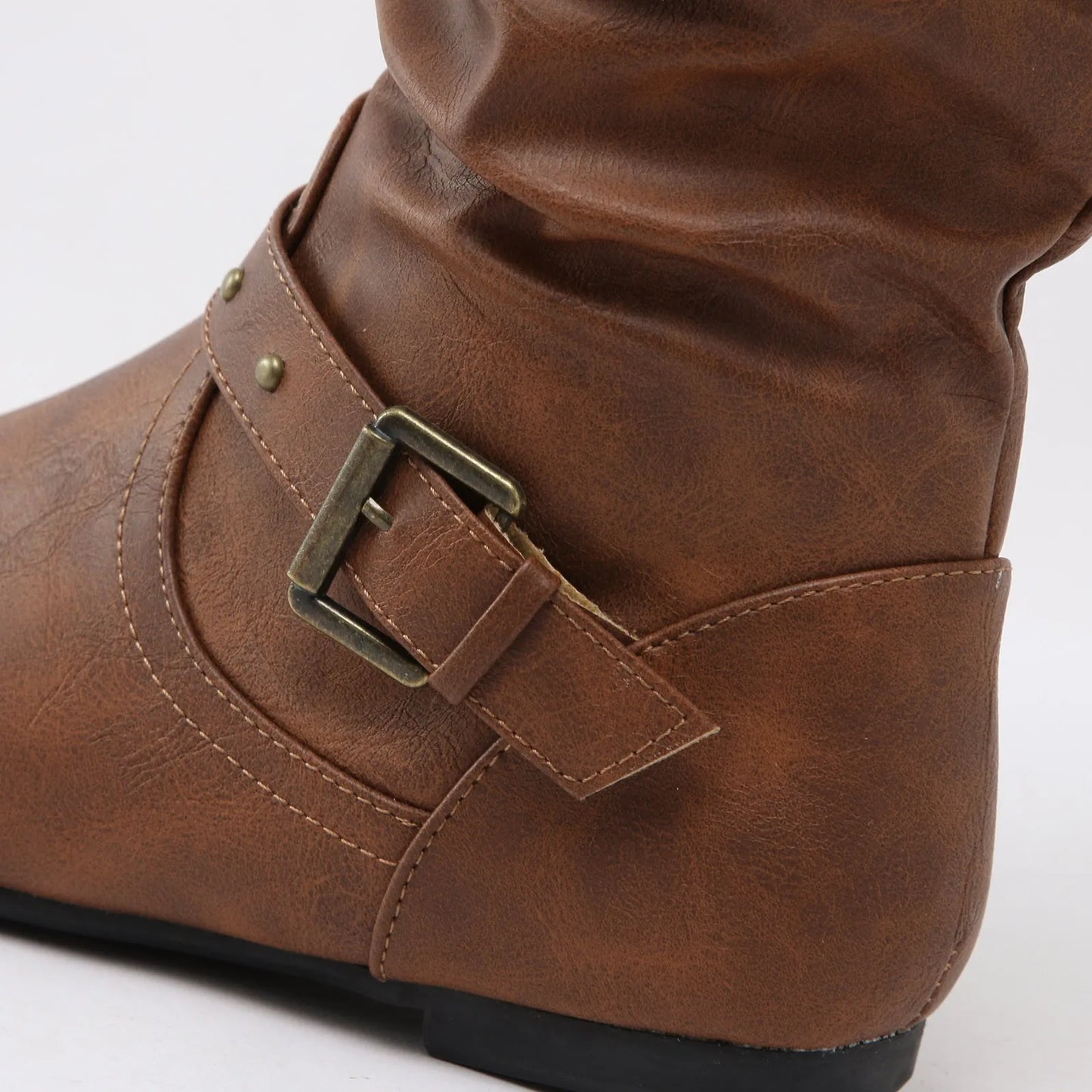 Bota de Couro Feminina Retrô Cano Alto