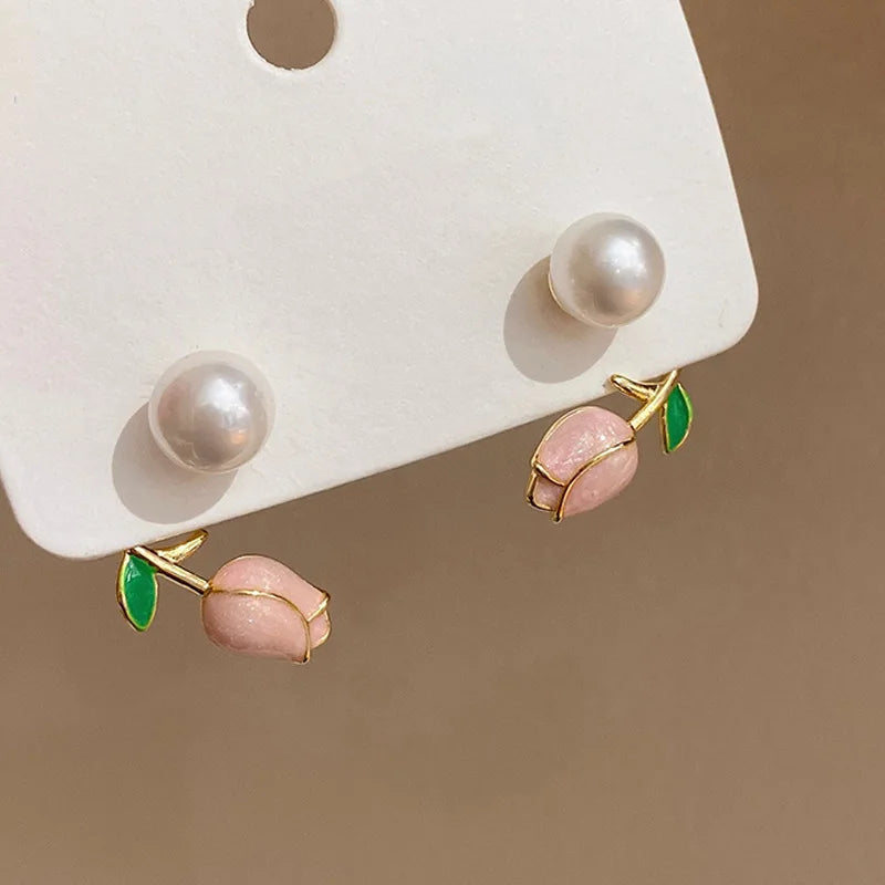 Brinco Rosa Perolada