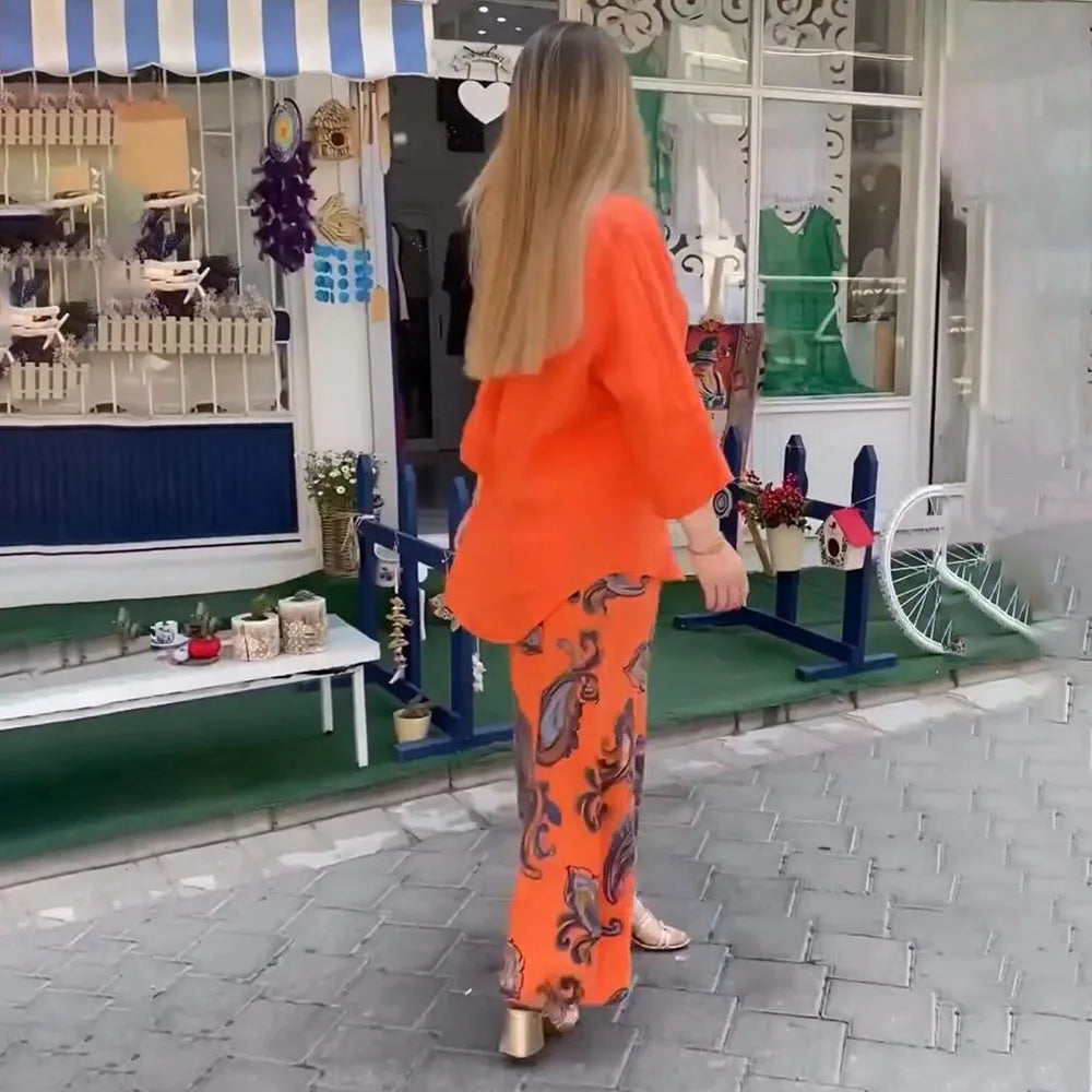 Conjunto de 2 Peças Esther - Feito em Linho e Algodão!