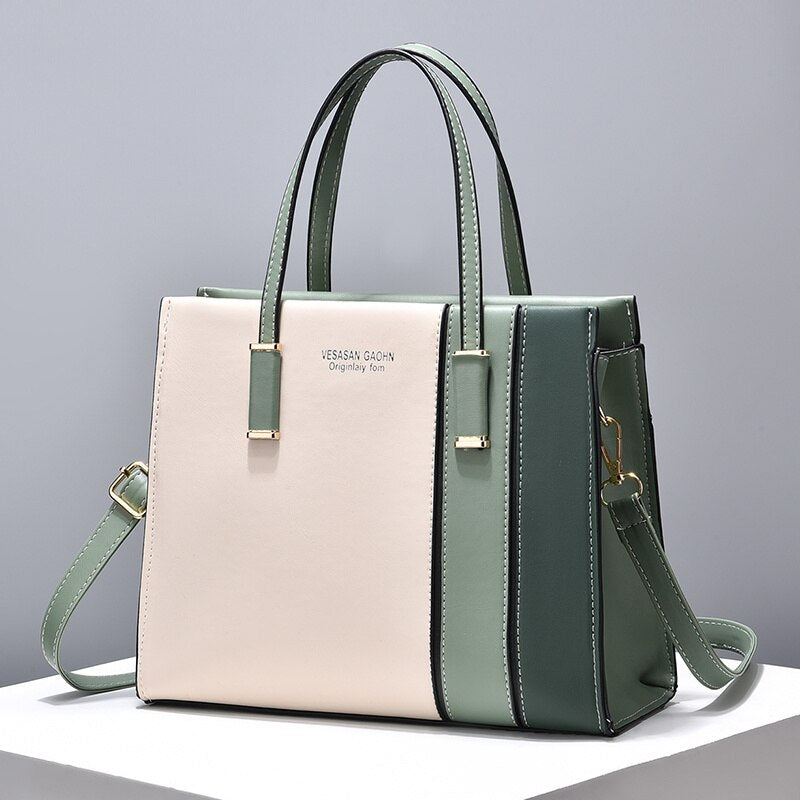 Bolsa de Couro Feminina Elegance Tricolor