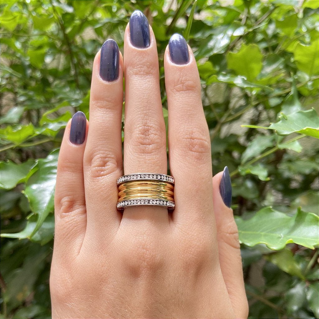 Anel Imperial Luxury Banhado em Ouro 18K