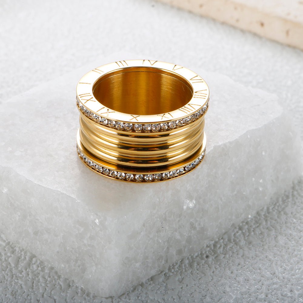 Anel Imperial Luxury Banhado em Ouro 18K
