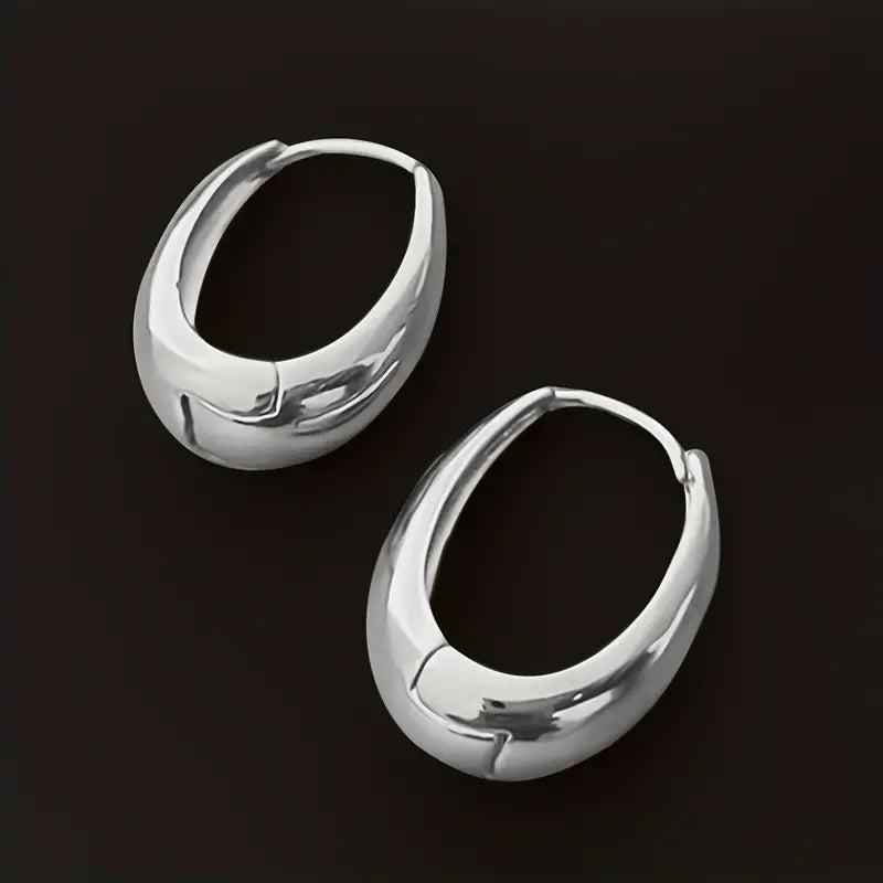 Brinco Argolas Contemporâneas Elegance Banhado 18K
