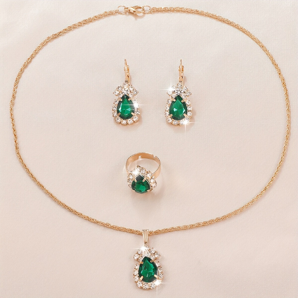 Conjunto Esmeralda Real - Banhado em 18k