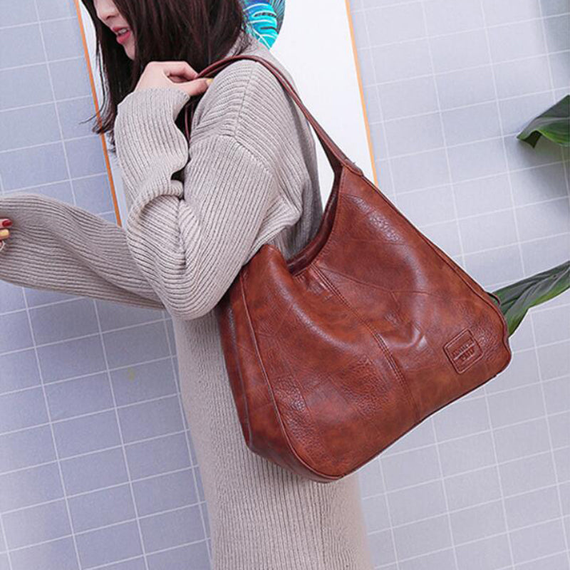 Bolsa de Couro Feminina Vintage Retrô