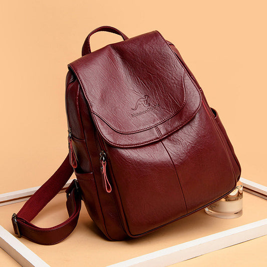 Mochilas Vintage Femininas de Couro Macio – Em 9 Cores Elegantes