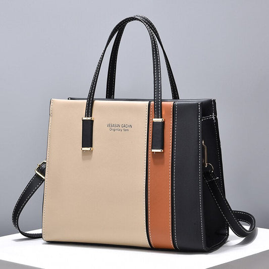 Bolsa de Couro Feminina Elegance Tricolor