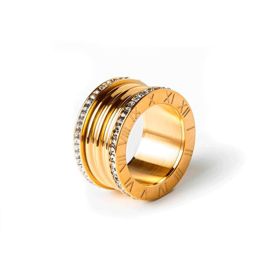 Anel Imperial Luxury Banhado em Ouro 18K